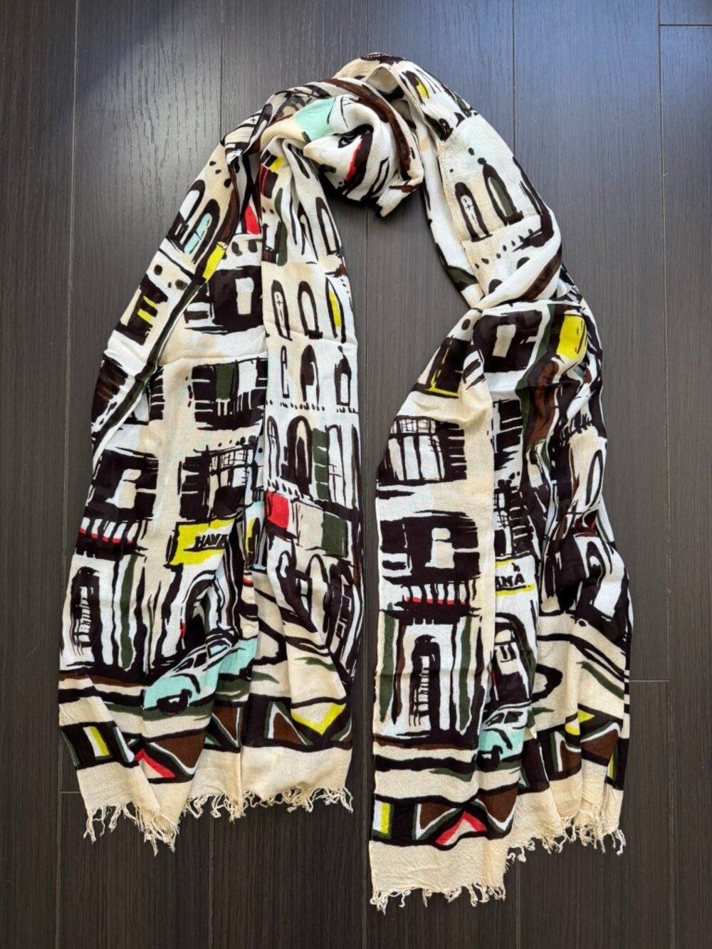 Excellent Condition Kate Spade Havana Cuba Scarf